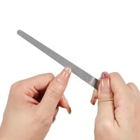 Rousnf Stainless Steel Double-Sided Nail File - Durable, Precision Grooming Tool with Fine and Coarse Surfaces for Perfectly Shaped Nails